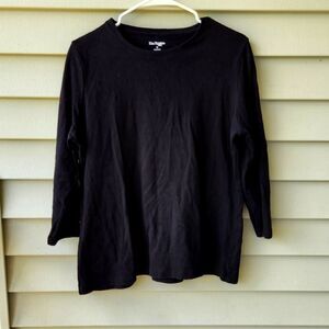 Kim Roger's bkack cotton top